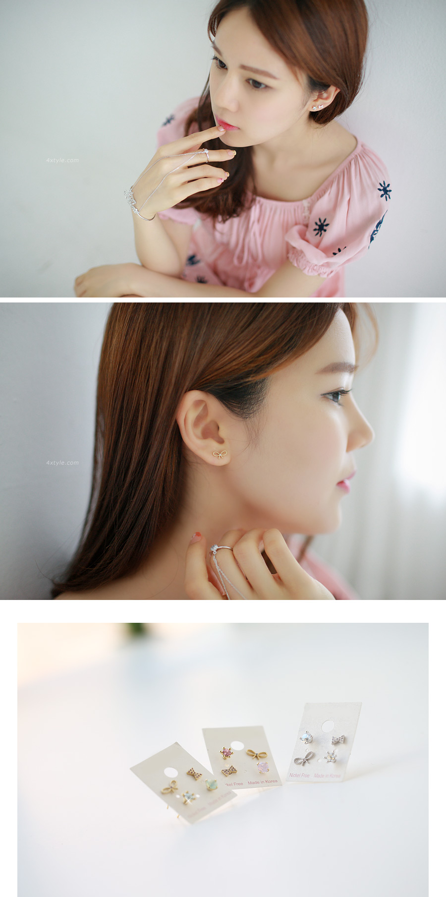 [[다있소][4개 1세트] 라라 팩토리 귀걸이] 폭스타일(4xtyle) [[다있소][4개 1세트] 라라 팩토리 귀걸이]